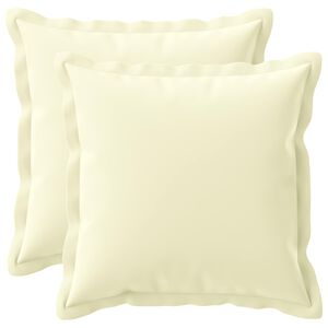 vidaXL Kudd&ouml;verdrag 2 st HOUTEN Gr&auml;ddvit 30 x 30 cm Polyester
