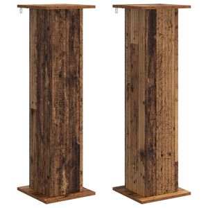 vidaXL V&auml;xtst&auml;ll 2 pcs Gammalt tr&auml; 30,5 x 30 x 100,5 cm
