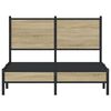 vidaXL Sängram utan madrass metall sonoma-ek 120x200 cm