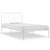 vidaXL S&auml;ngram utan madrass vit metall 90x200 cm