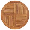 vidaXL Bordsskiva i massiv teak rund 2,5 cm 80 cm