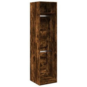 vidaXL Garderob r&ouml;kf&auml;rgad ek 50x50x200 cm konstruerat tr&auml;