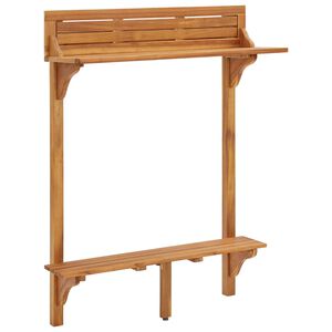 vidaXL Balkongbord 90x37x122,5 cm massivt akaciatr&auml;
