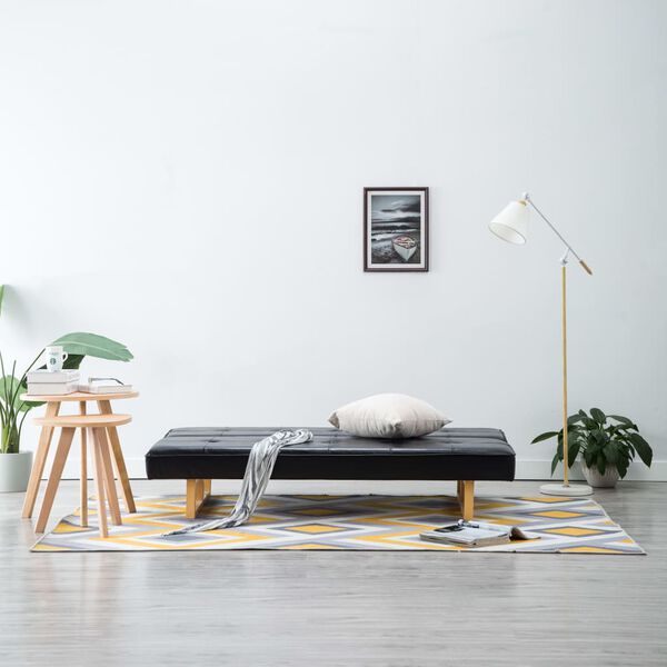 vidaXL Bäddsoffa konstläder svart