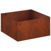 vidaXL Tr&auml;dg&aring;rdsplanterare Rostig 80 x 80 x 40 cm V&auml;derbest&auml;ndig st&aring;l