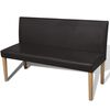 vidaXL B&auml;nk 139,5 cm m&ouml;rkbrun konstl&auml;der