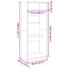 vidaXL Garderob rökfärgad ek 80x50x200 cm konstruerat trä