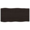vidaXL Bordsskiva m&ouml;rkbrun 80x40x(2-4) cm massivt tr&auml; levande kant