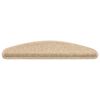 vidaXL Trappmattor 15 st 65x21x4 cm ljusbeige halvrunda stora