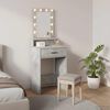 vidaXL Smyckebord med låda Grå 50 x 41 x 140 cm Konstruerat trä