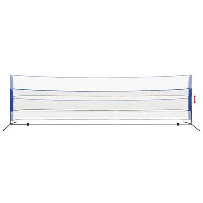 vidaXL Badmintonnät med badmintonbollar 600x155 cm