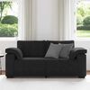 vidaXL Loveseat soffa svart 180x77x82 cm sammet