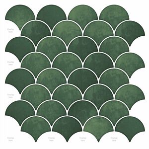 vidaXL Fiskfj&auml;llsplatta 10 pcs M&ouml;rkgr&ouml;n 30 x 30 cm Polyuretan och PET