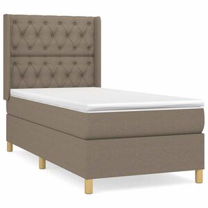vidaXL Rams&auml;ng med madrass taupe 80x200 cm tyg