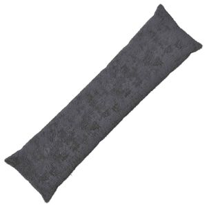 vidaXL Kudd&ouml;verdrag HEERLEN M&ouml;rkgr&aring; 40 x 145 cm Faux Kaninp&auml;ls