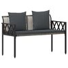 vidaXL Utomhusb&auml;nkar 2 -Seater 116 x 56 x 75 cm konstrotting