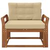 vidaXL Utomhus Mellansoffa Massivt Akaciatr&auml; Naturf&auml;rg