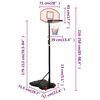 vidaXL Basketkorg med stativ vit 216-250 cm polyeten