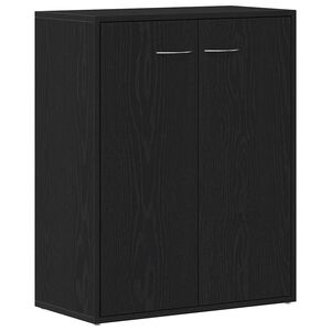 vidaXL Sk&auml;nk svart ek 60x30x75 cm konstruerat tr&auml;