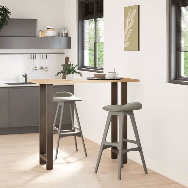 vidaXL Barbordsben naturst&aring;l 2 st 50x(110-111) cm st&aring;l