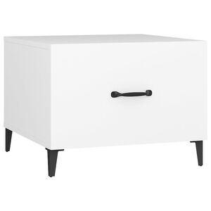 vidaXL Soffbord med metallben vit 50x50x40 cm