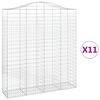 vidaXL Gabioner b&aring;gformade 11 st 200x50x220/240 cm galvaniserat j&auml;rn