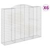 vidaXL Gabioner b&aring;gformade 6 st 300x50x220/240 cm galvaniserat j&auml;rn