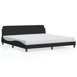 vidaXL Bed Frame "Dover" Black 200x200 cm Velvet