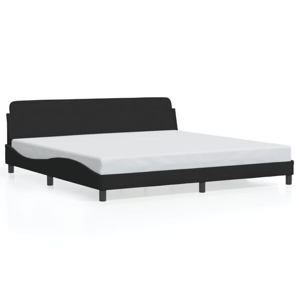vidaXL Bed Frame "Dover" Black 200x200 cm Velvet