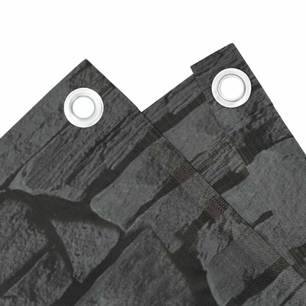 vidaXL Insynsskydd för balkong stenmotiv grå 800x75 cm PVC