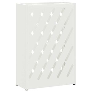 vidaXL Regn Paraplyst&auml;ll Vit 28 x 12 x 41 cm St&aring;l