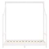 vidaXL Sängram för barnsäng vit 2x(70x140) cm massiv furu