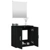 vidaXL Badrumsmöbler 2 delar set svart konstruerat trä