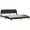 vidaXL Bed Frame "Viana" without Mattress Black and White 180x200 cm Faux Leather