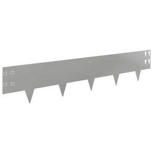 vidaXL Kant f&ouml;r gr&auml;smatta 30 st 100 x 20 cm St&aring;l Silver