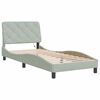 vidaXL Bed Frame with LED without Mattress Light Grey 80x200 cm Velvet
