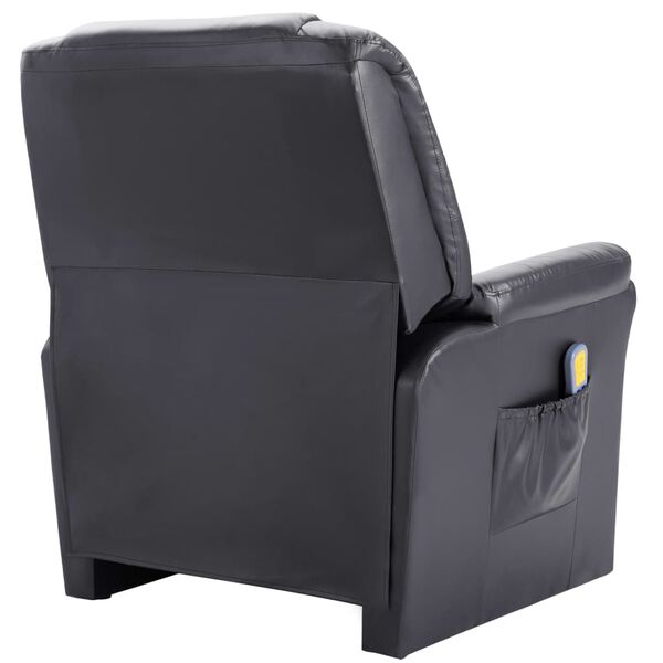 vidaXL Massagefåtölj grå konstläder