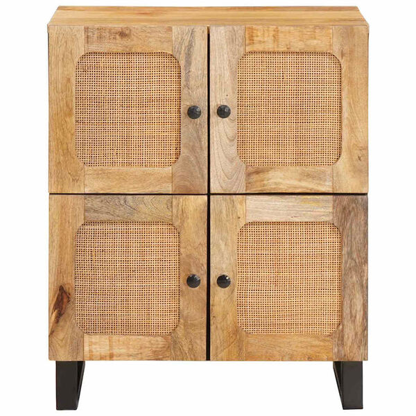 vidaXL Sideboard med lagring Brun 60 x 33 x 75 cm Massivt mangotr&auml;