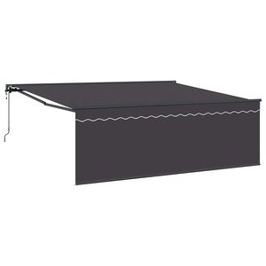 vidaXL Markisram Gul och Vit 350 x 250 cm Polyester med PU-bel&auml;ggning