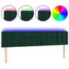 vidaXL S&auml;nggavel LED m&ouml;rkgr&ouml;n 180x5x78/88 cm sammet