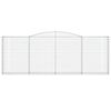 vidaXL Gabioner bågformade 5 st 400x30x140/160 cm galvaniserat järn