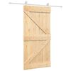 vidaXL Skjutd&ouml;rr Naturlig och vit 100 x 210 cm Massiv furu