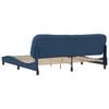 vidaXL Bed Frame without Mattress "Hvar" Blue 200x200 cm Fabric