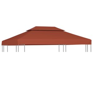 vidaXL Paviljongtak med ventilering 310 g/m&sup2; 4x3 m terrakotta