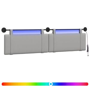 vidaXL H&auml;ngande s&auml;nggavel Med LED-lampa Moln Gr&aring; Tyg