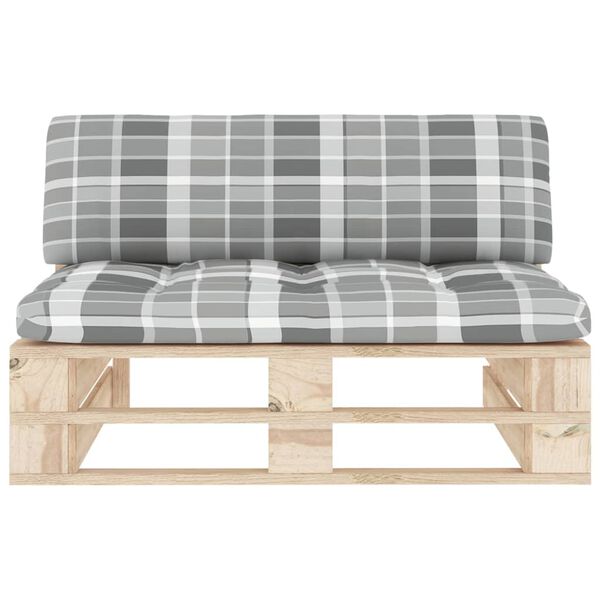 vidaXL Mittensektion till pallsoffa impregnerad furu