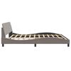 vidaXL Bed Frame "Dover" Dark Brown 200x200 cm Fabric