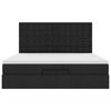 vidaXL Ottoman sängram med madrass svart 160x200 cm tyg