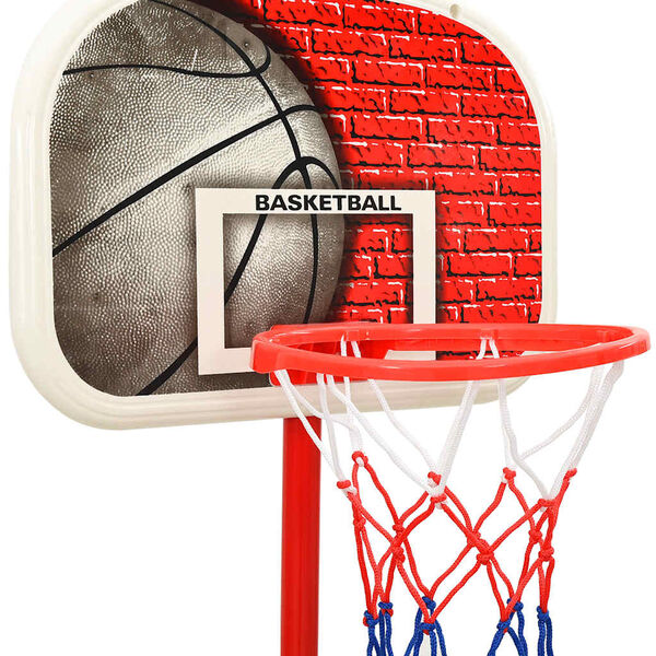 vidaXL Flyttbar basketkorg justerbar 138,5-166 cm