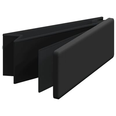 vidaXL Förvaringsbänk vikbar svart PVC